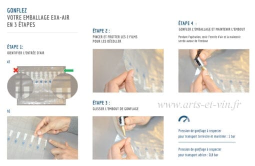 Instructions gonflage pour protection air bouteilles