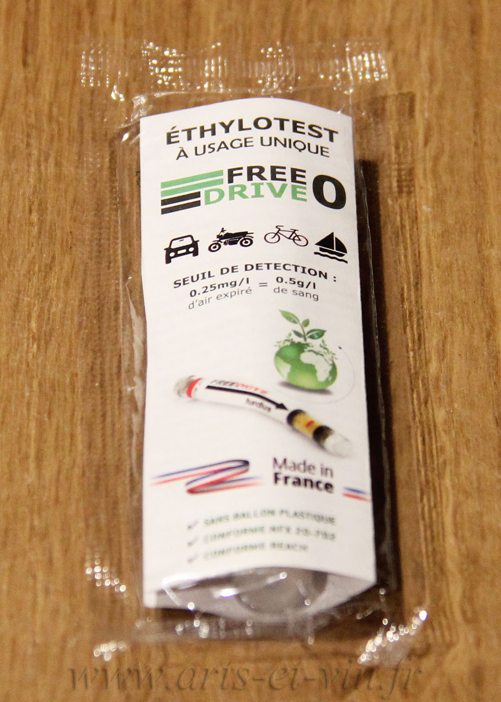 Ethylotest a usage unique free 3 0,2 gr 0,5 gr
