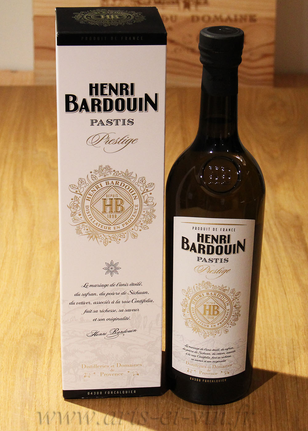 Pastis Henri Bardouin Prestige 70cl - Distilleries de Provence 45° -  Saumane Arts & Vin